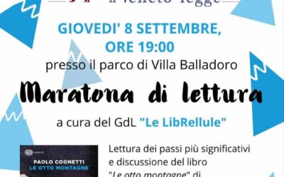 Povegliano: domani incontro di lettura per Il Veneto Legge