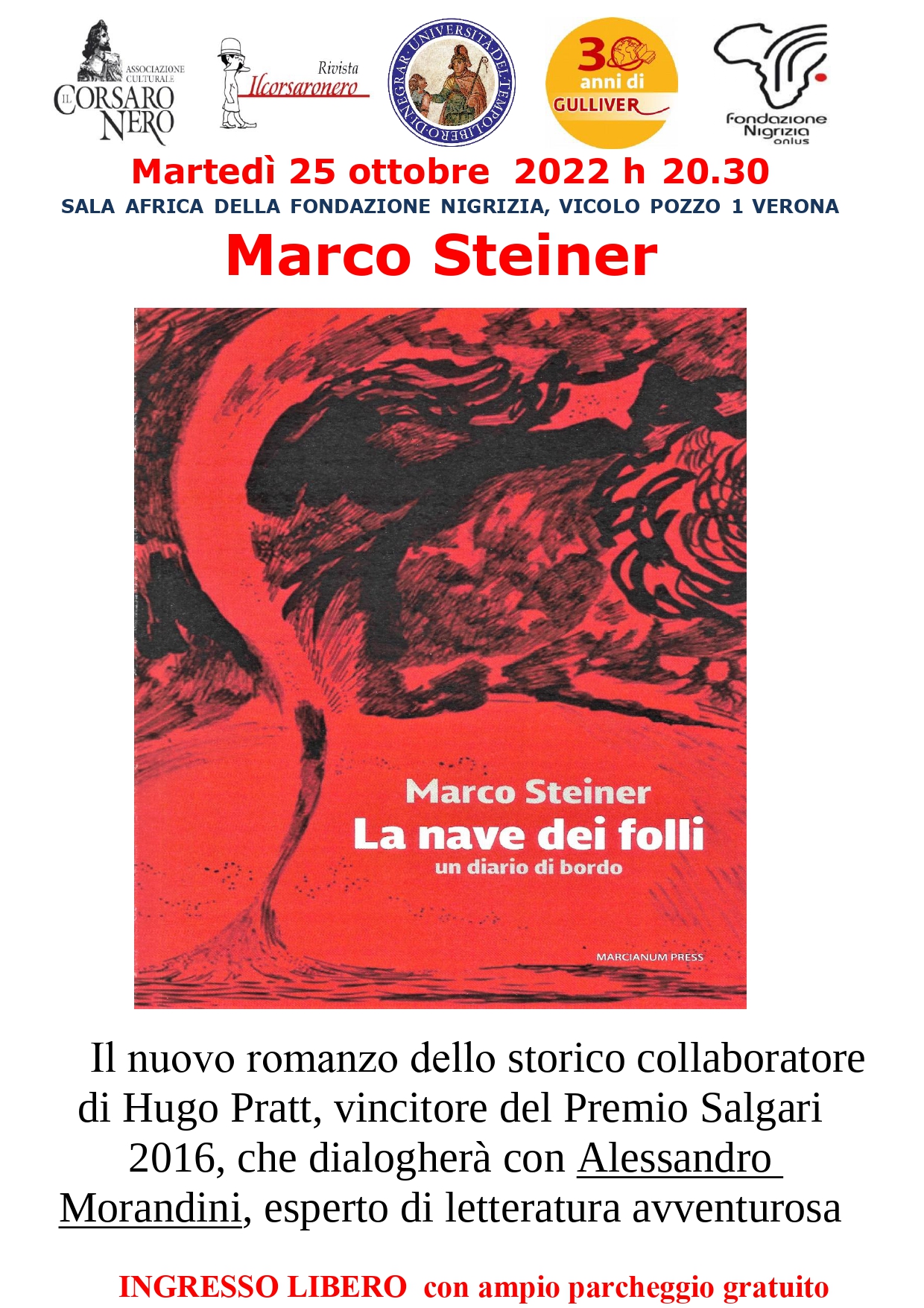 Marco Steiner presenta martedì alla Fondazione Nigrizia la sua “Nave dei folli”