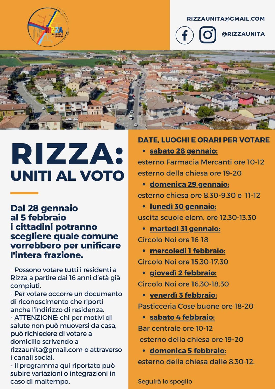 Da sabato gli abitanti di Rizza decidono di quale comune farà parte il loro paese, oggi diviso fra Verona, Villafranca e Castel d’Azzano