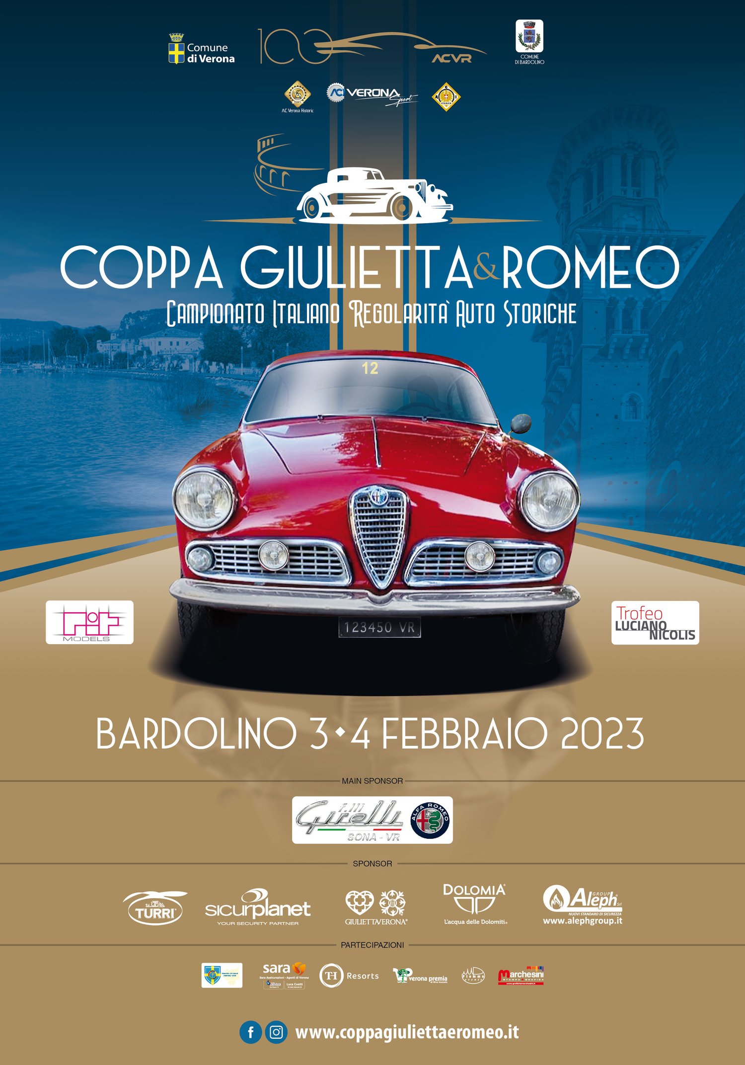Coppa Giulietta & Romeo, 200 chilometri nel Veronese per le più belle auto storiche del mondo