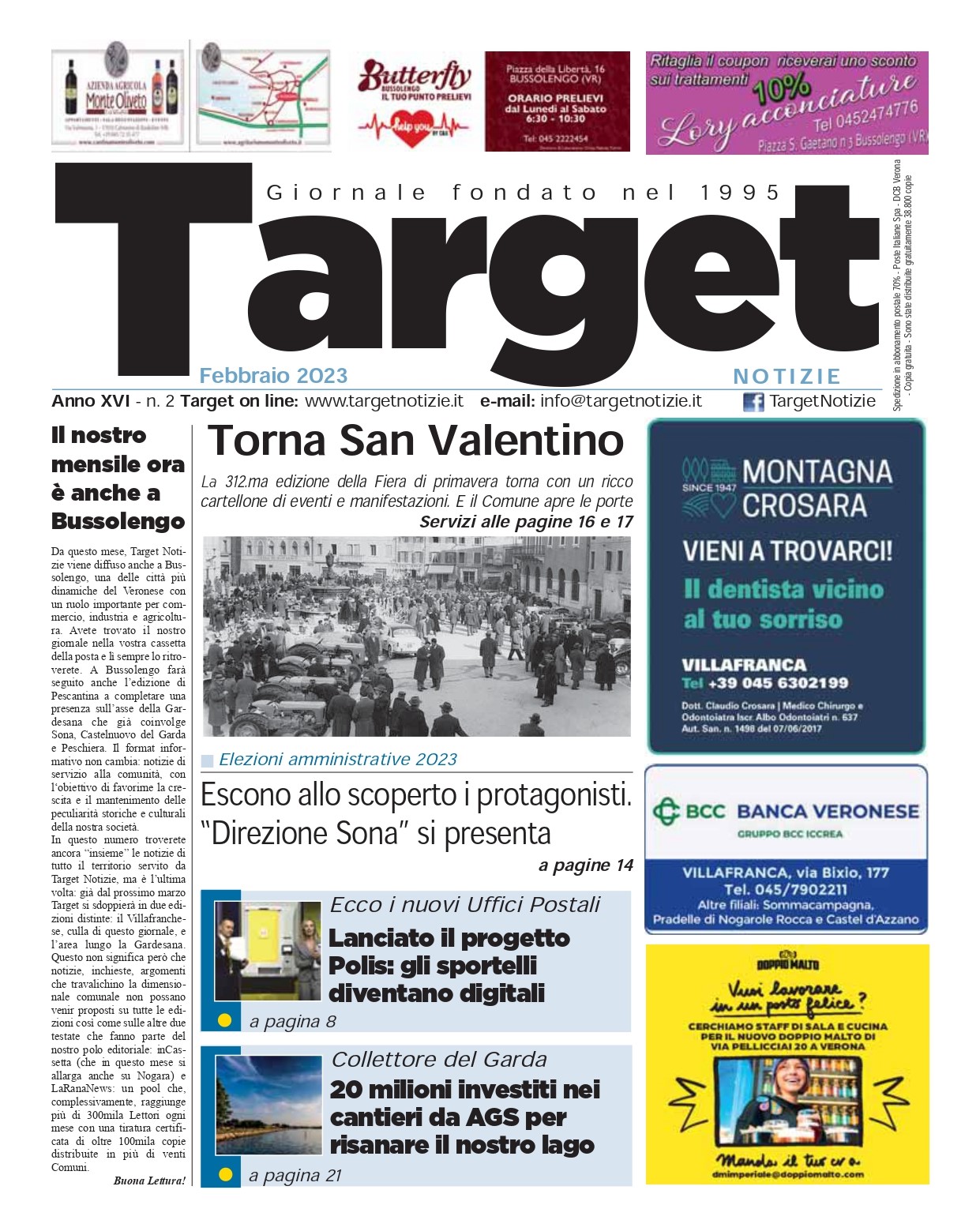 Target Notizie: debutta a Bussolengo il nostro freepress