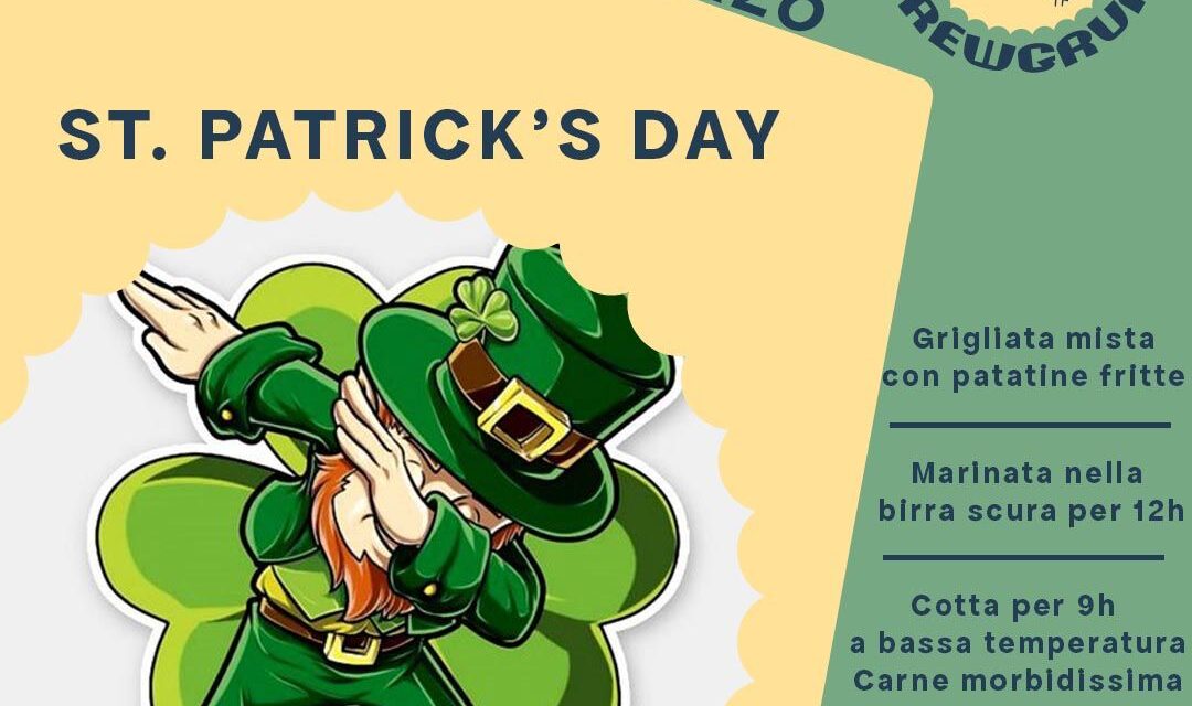 Questo Venerdì al Birrificio Agricolo Brewgruff si festeggia il St. Patrick day