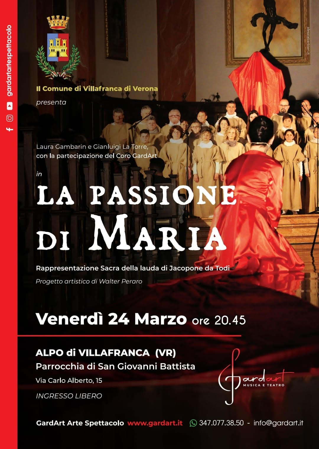 La passione di Maria domani sera alla Parrocchia di San Giovanni all’Alpo di Villafranca