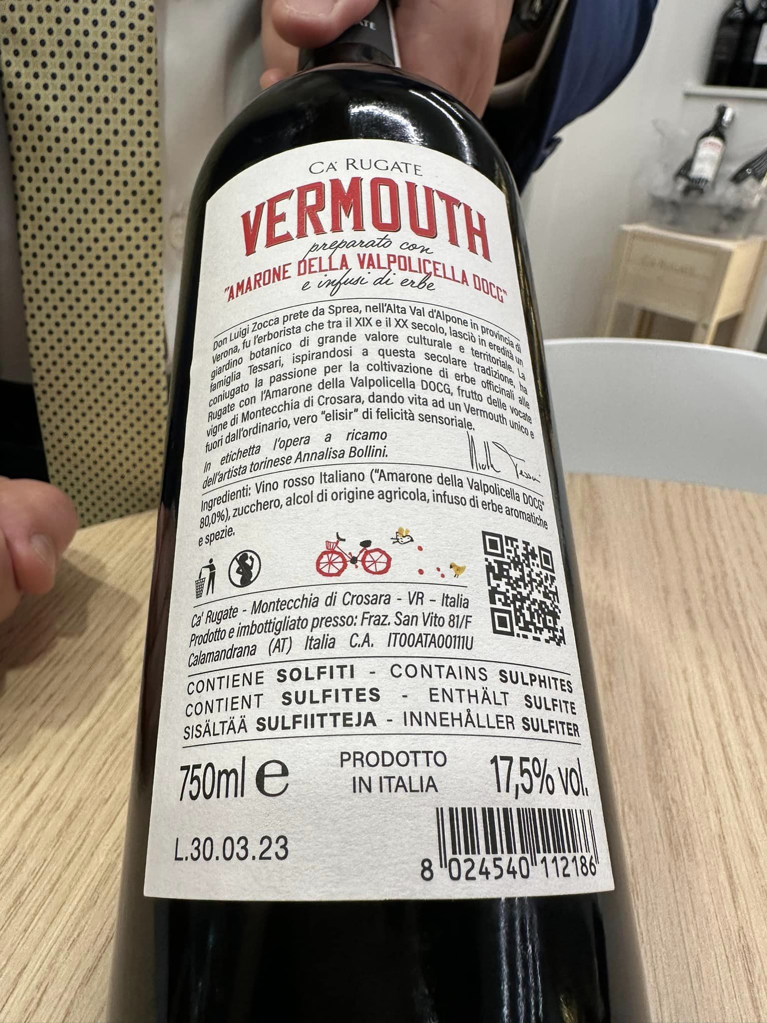 Il Vermouth non è più solo piemontese. Adesso c’è anche quello fatto con l’Amarone e le erbe della Lessinia