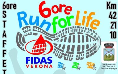 Domenica 28 maggio a Custoza Asd Bike Team Caselle con Fidas Verona organizza “6 ore Run For Life”, la corsa podistica che lega sport, salute e dono.
