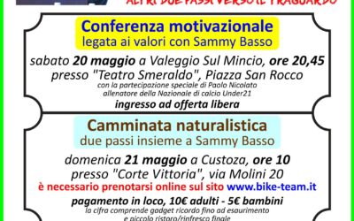 Evento benefico “In cammino con Sammy” il 21 maggio a Custoza