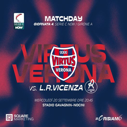 Serie C: questa sera per la quarta giornata spicca Virtus-Vicenza. Legnago a Trento