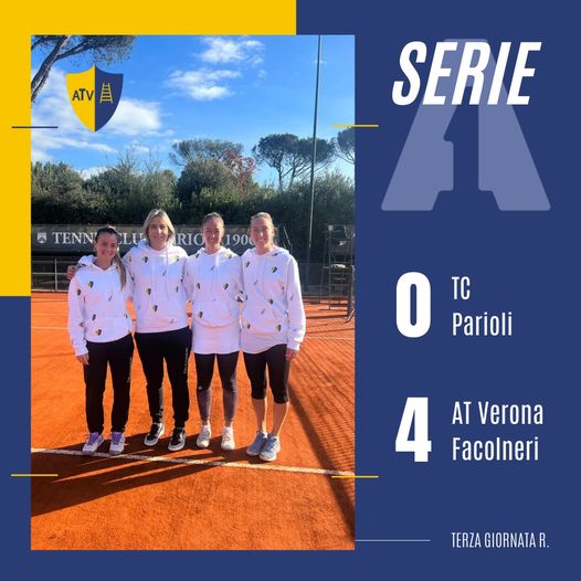 Tennis: At Verona Falconeri agguanta le semifinali contro Sc Casale con un 4-0 al Tc Parioli. Per il Ct Scaligero terzo posto e playoff