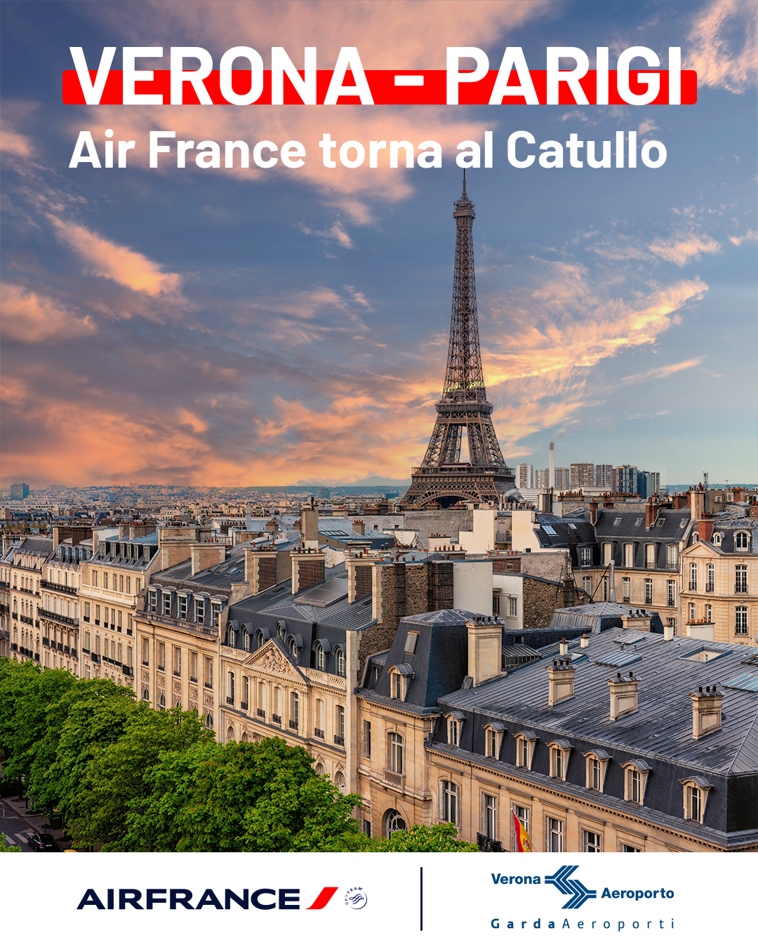 Air France, dopo nove anni nel 2024 torna il volo diretto Verona-Parigi