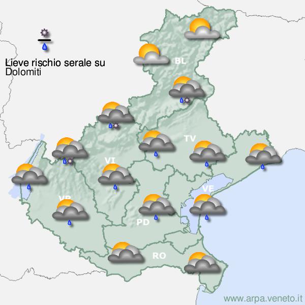 Meteo, migliora in Veneto nel weekend ma tornerà a piovere lunedì 26