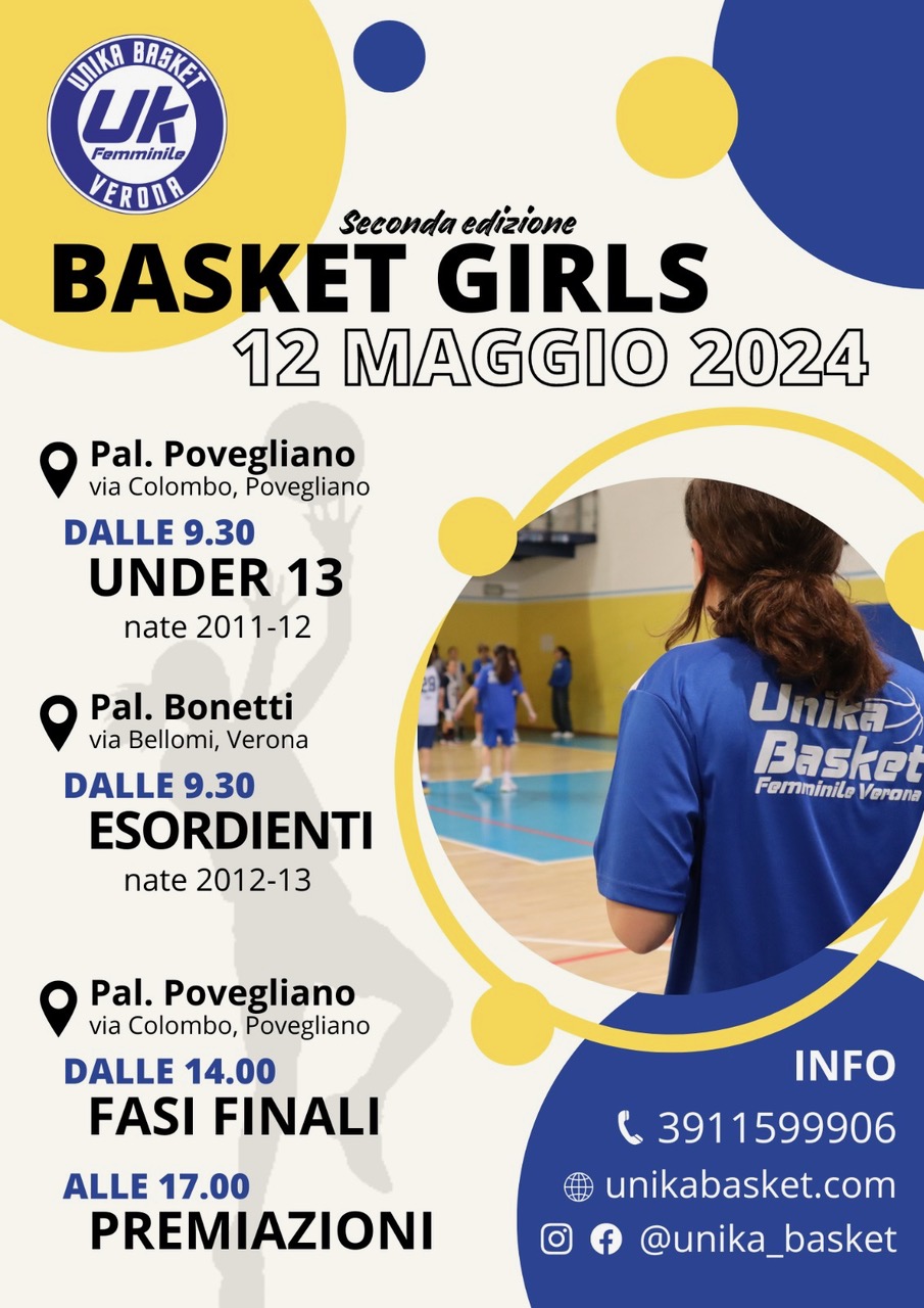 Basket Girls, domani la seconda edizione del torneo di Unika: si gioca a Verona e Povegliano
